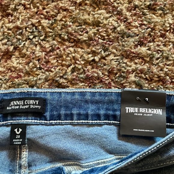 True Religion Jennie Curvy Midrise Skinny size 28 NWT - Picture 3 of 6